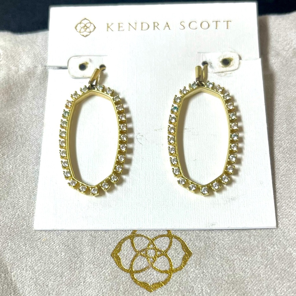 Kendra Scott Elle gold crystals earrings